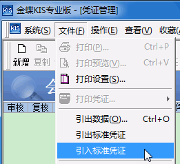 金蝶Kis专业版凭证管理